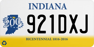 IN license plate 921DXJ