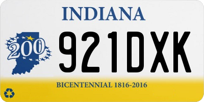 IN license plate 921DXK