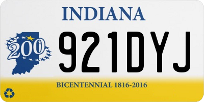 IN license plate 921DYJ