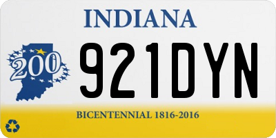 IN license plate 921DYN