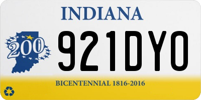IN license plate 921DYO