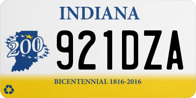 IN license plate 921DZA