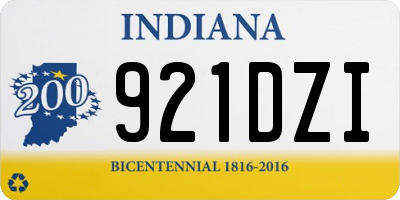 IN license plate 921DZI