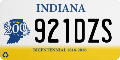 IN license plate 921DZS