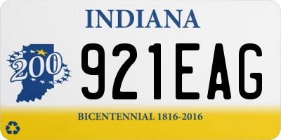 IN license plate 921EAG