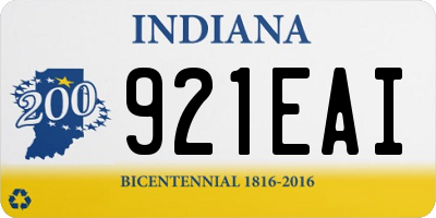 IN license plate 921EAI