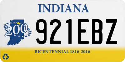 IN license plate 921EBZ