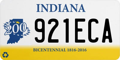 IN license plate 921ECA