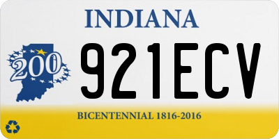 IN license plate 921ECV