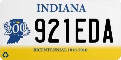 IN license plate 921EDA