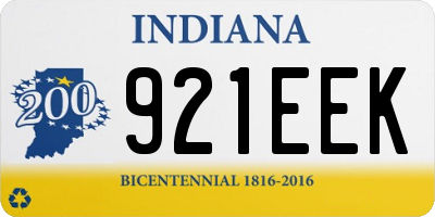 IN license plate 921EEK