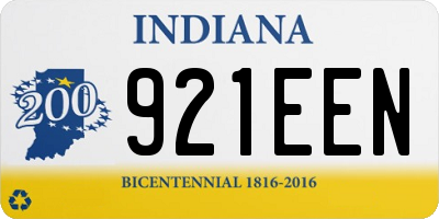 IN license plate 921EEN