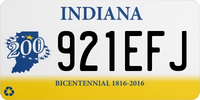 IN license plate 921EFJ