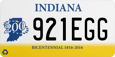 IN license plate 921EGG