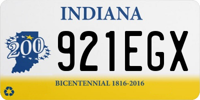 IN license plate 921EGX