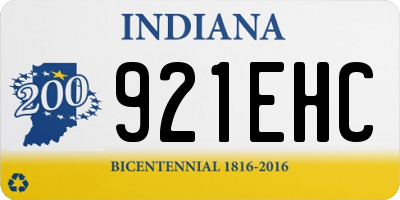 IN license plate 921EHC