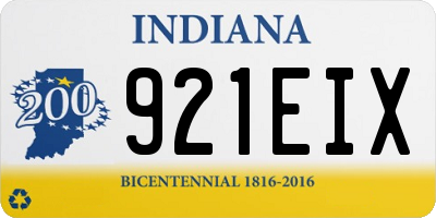 IN license plate 921EIX