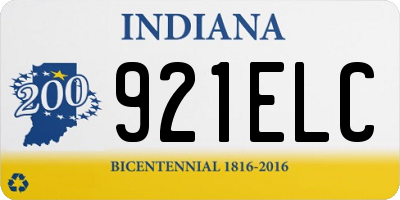 IN license plate 921ELC