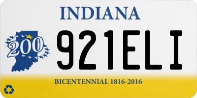 IN license plate 921ELI
