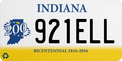 IN license plate 921ELL