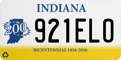 IN license plate 921ELO