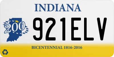 IN license plate 921ELV