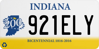IN license plate 921ELY