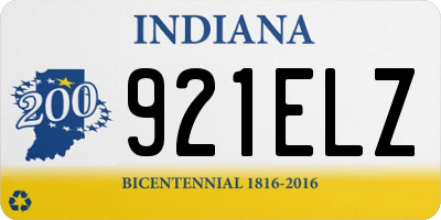 IN license plate 921ELZ
