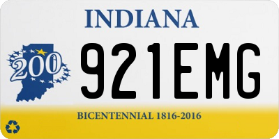 IN license plate 921EMG