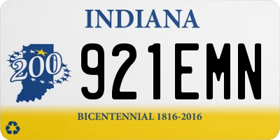 IN license plate 921EMN