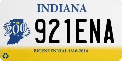 IN license plate 921ENA