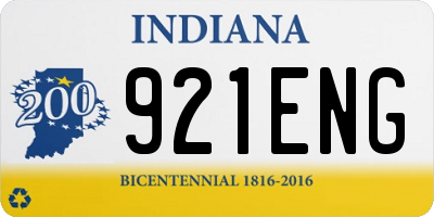 IN license plate 921ENG