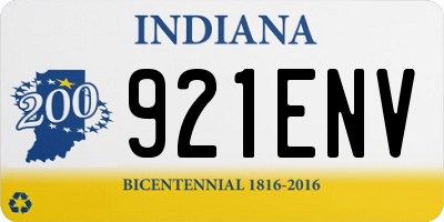 IN license plate 921ENV