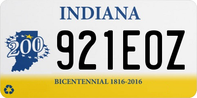 IN license plate 921EOZ