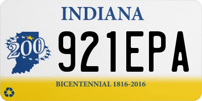 IN license plate 921EPA