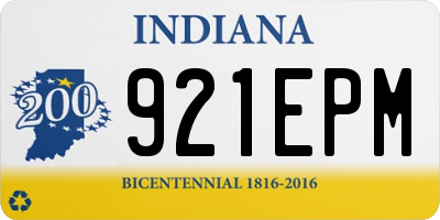 IN license plate 921EPM