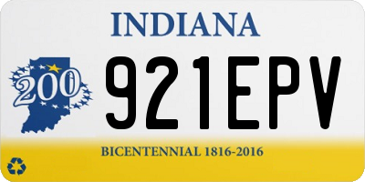 IN license plate 921EPV