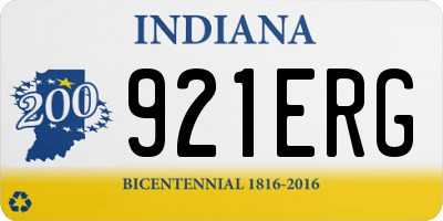 IN license plate 921ERG