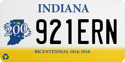 IN license plate 921ERN