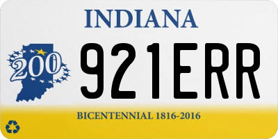 IN license plate 921ERR