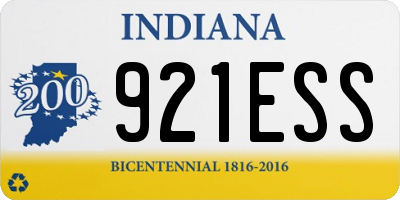 IN license plate 921ESS