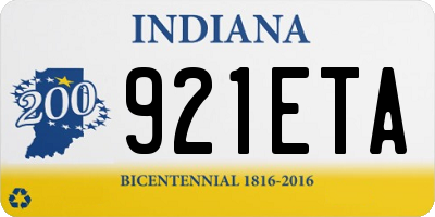 IN license plate 921ETA
