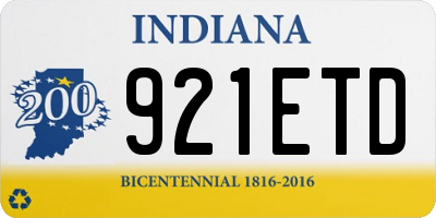 IN license plate 921ETD