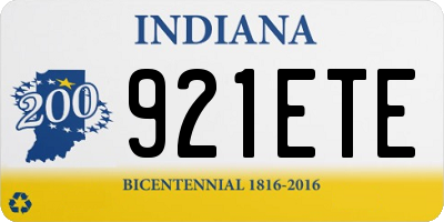 IN license plate 921ETE