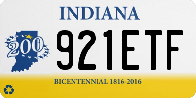 IN license plate 921ETF