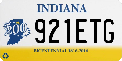 IN license plate 921ETG