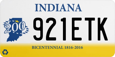 IN license plate 921ETK