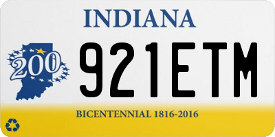IN license plate 921ETM