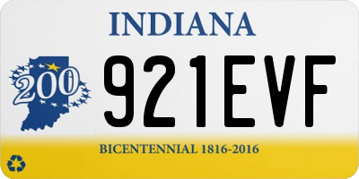 IN license plate 921EVF