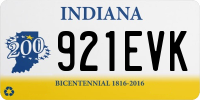 IN license plate 921EVK